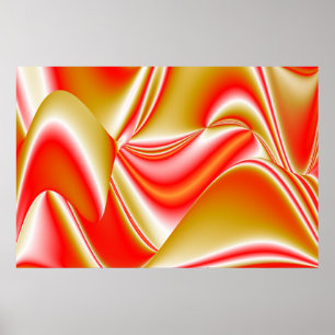 Poster Love and Gold Abstrait 3D Rainbowart