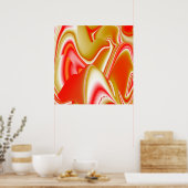 Poster Love and Gold Abstrait 3D Rainbowart (Cuisine)
