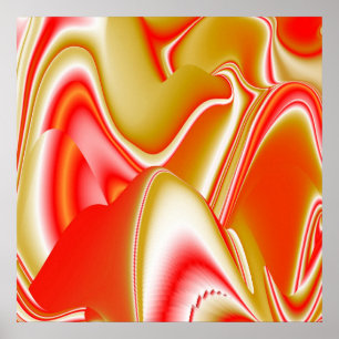 Poster Love and Gold Abstrait 3D Rainbowart