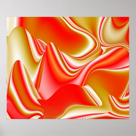 Poster Love and Gold Abstrait 3D Rainbowart (Devant)
