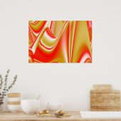 Poster Love and Gold Abstrait 3D Rainbowart (Cuisine)