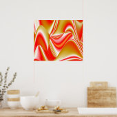Poster Love and Gold Abstrait 3D Rainbowart (Cuisine)