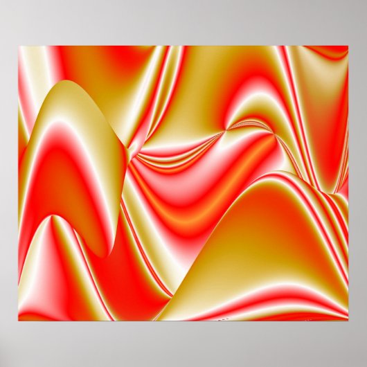 Poster Love and Gold Abstrait 3D Rainbowart (Devant)