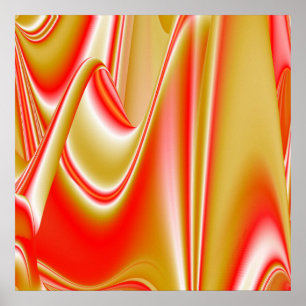 Poster Love and Gold Abstrait 3D Rainbowart