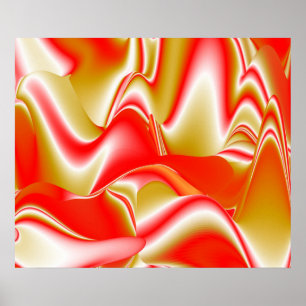 Poster Love and Gold Abstrait 3D Rainbowart