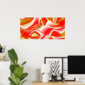 Poster Love and Gold Abstrait 3D Rainbowart (Bureau à domicile)