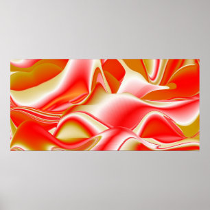 Poster Love and Gold Abstrait 3D Rainbowart