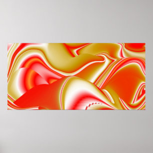 Poster Love and Gold Abstrait 3D Rainbowart