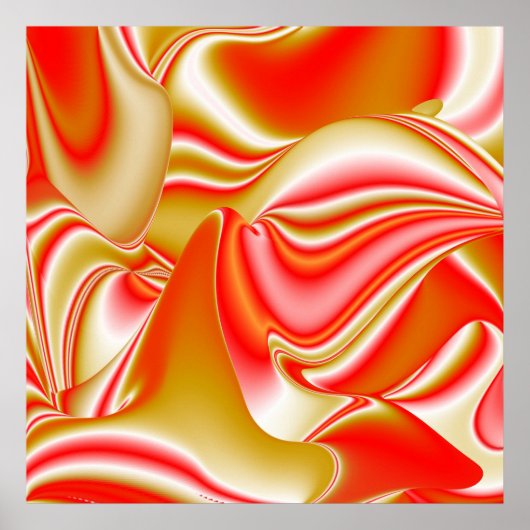 Poster Love and Gold Abstrait 3D Rainbowart (Devant)