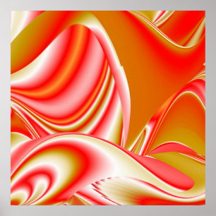 Poster Love and Gold Abstrait 3D Rainbowart