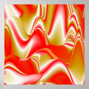 Poster Love and Gold Abstrait 3D Rainbowart