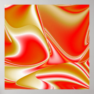 Poster Love and Gold Abstrait 3D Rainbowart