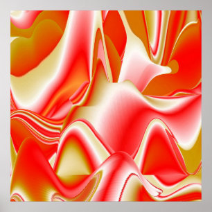 Poster Love and Gold Abstrait 3D Rainbowart