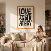 Poster Love As Strategy - Typography Print | Wall Art