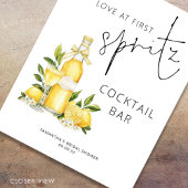 Poster Love at First Spritz Cocktail Bar Fête des mariées