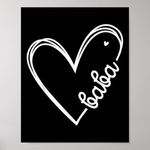 Poster Love Baba Heart Men Fête des pères Anniversaire