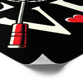 Poster Love Badminton Player Heart Racket Shuttle (Coin)