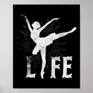 Poster Love Ballet Vie T Chemise Danseuse Cadeaux bal de