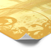 Poster Love Beach Couple Grungé et tourbé (Coin)