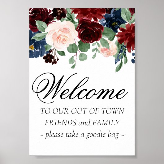 Poster Love Bloom | Rustic Floral Out Town Panneau d'invi (Devant)