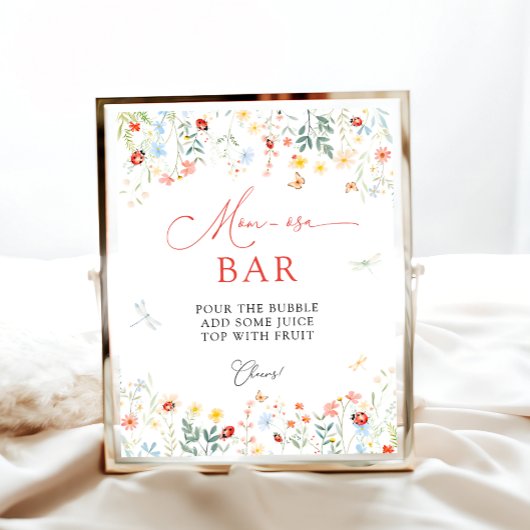 Poster Love Bug Garden Baby shower Mom-osa Bar