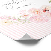 Poster Love Bug Pink Bow Cards and gifts Baby Shower (Coin)