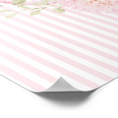 Poster Love Bug Pink Bow Stripes Baby Shower Welcome Foam (Coin)