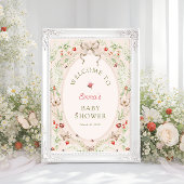 Poster Love Bug Wildflower Boho Baby Shower Welcome 