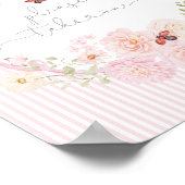 Poster Love Bug Wildflower Favors Baby Shower Pink (Coin)