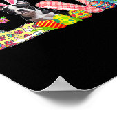 Poster Love Bunny Boston Terrier Jour de Pâques Chasse Oe (Coin)