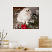 Poster Love Chat Mariage Valentine (Cuisine)