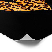 Poster Love Cheetah Leopard Print Heart Valentines Day Gi (Coin)