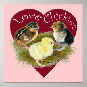 Poster Love Chickies