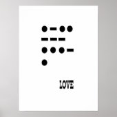Poster Love — code morse (Devant)