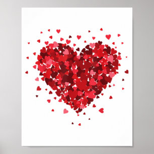 Poster Love Coeur Chemise Pour Femmes Filles Garçons Coeu