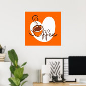 Poster Love Coffee (Bureau à domicile)