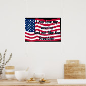 Poster Love Country Not Presideent (Cuisine)