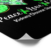 Poster Love Cure Green Ribbon Sensibilisation aux maladie (Coin)