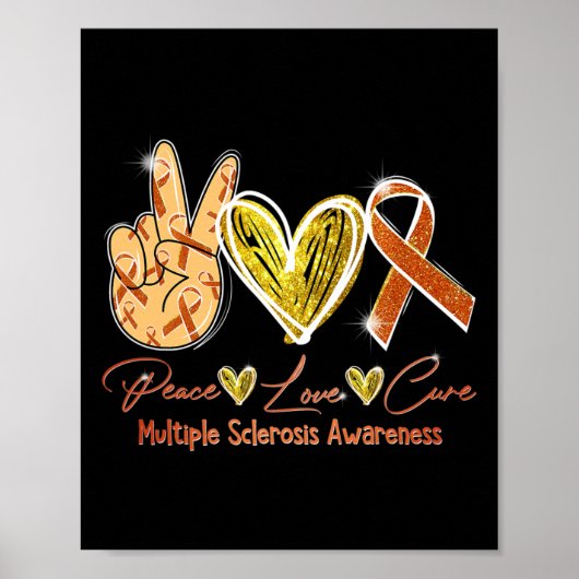 Poster Love Cure Multiple Sclerosis Sensibilisation Orang (Devant)
