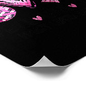 Poster Love Cure Pink Ribbon Cancer Sensibilisation du se (Coin)