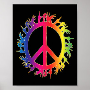 Poster Love Deaf Peace Sign Language Hand Taling Enseigna