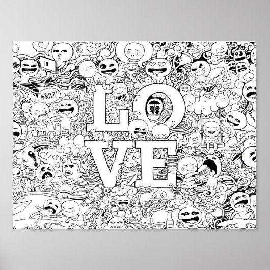 Poster Love Doodle (Devant)
