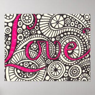Poster Love Doodle Art Print