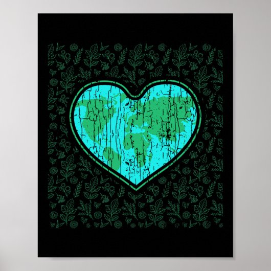 Poster Love Earth Funny Earth’s Day Save Our Planet Graph (Devant)