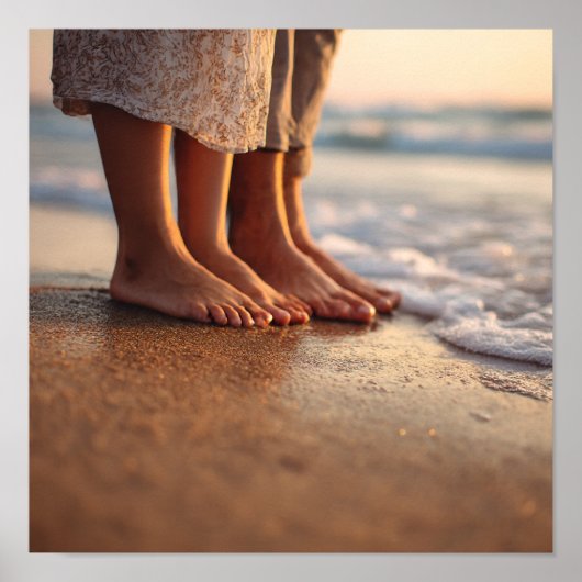 Poster Love & Earth : Interracial Couple's Beach Ground (Devant)