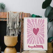 Poster Love en arabe Moderne Rétro Houb Art Arabe