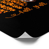 Poster Love Fall Y'all Pumpkin Dog Paw Print Autumn Falli (Coin)