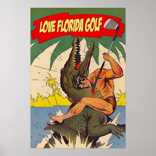 Poster Love Florida Golf (Devant)