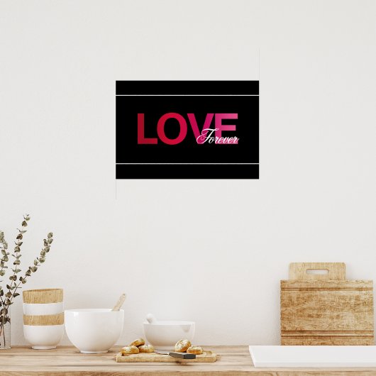 Poster Love Forever Art Print (Cuisine)
