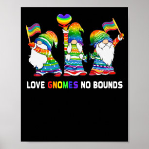 Poster Love Gnomes No Bounds LGBT Community Gay pride